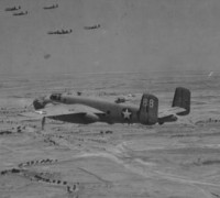 2)A B-25 ACROSS THE ROUTE